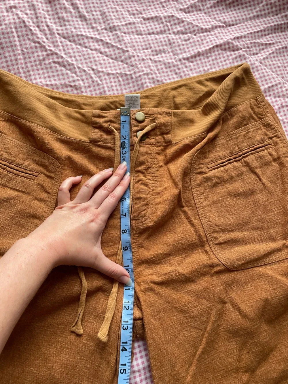 Soft Surroundings Wide-Leg Cargo Pants in Camel Brown - Picture 9 of 9